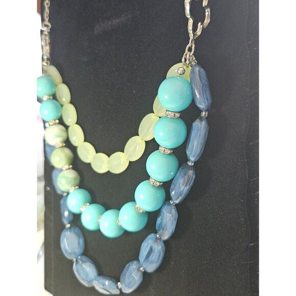 Simple Addiction silver beaded necklace 21.5-24" - Picture 3 of 12